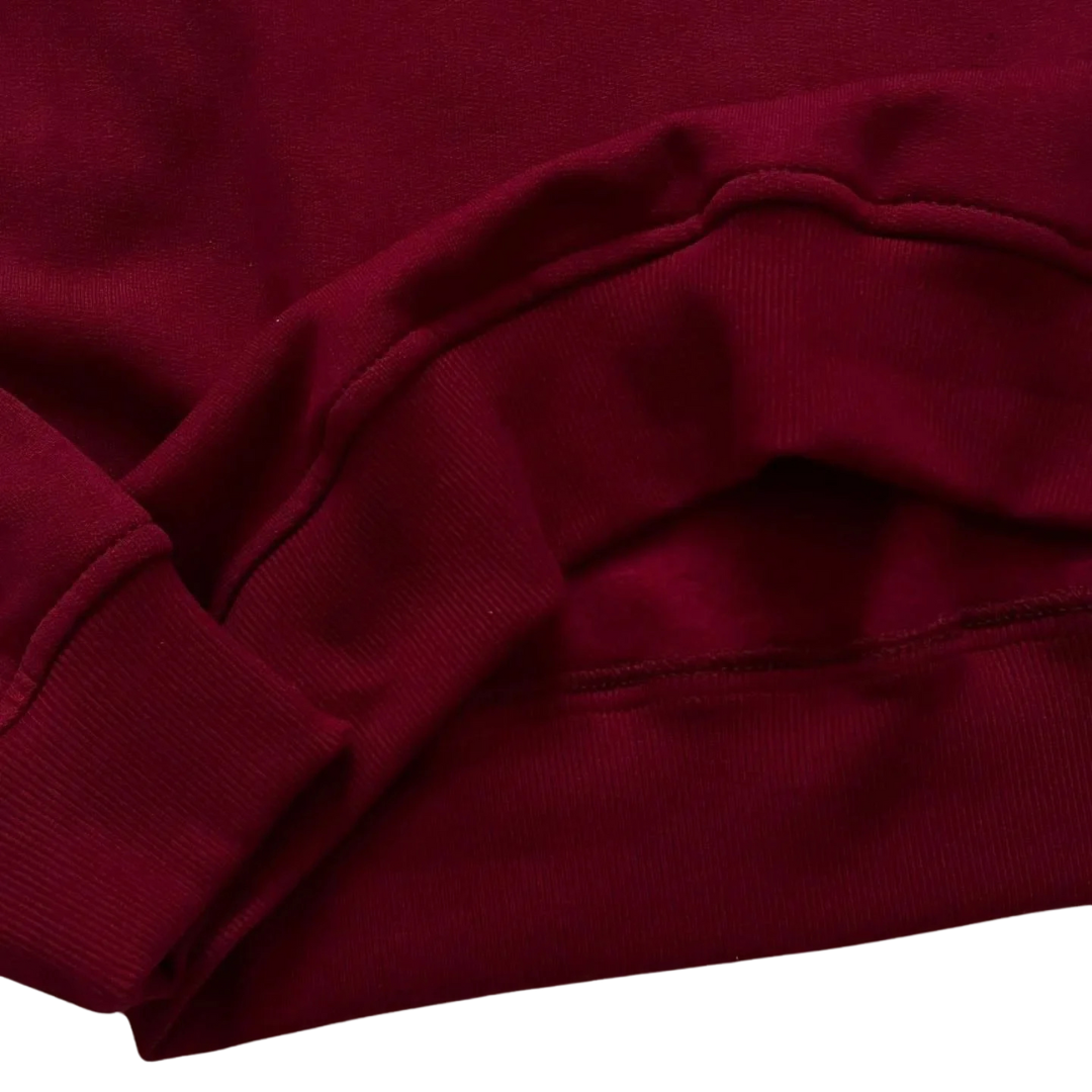 „Less is More“ Half-Zip Hoodie – Wine Red Vibes