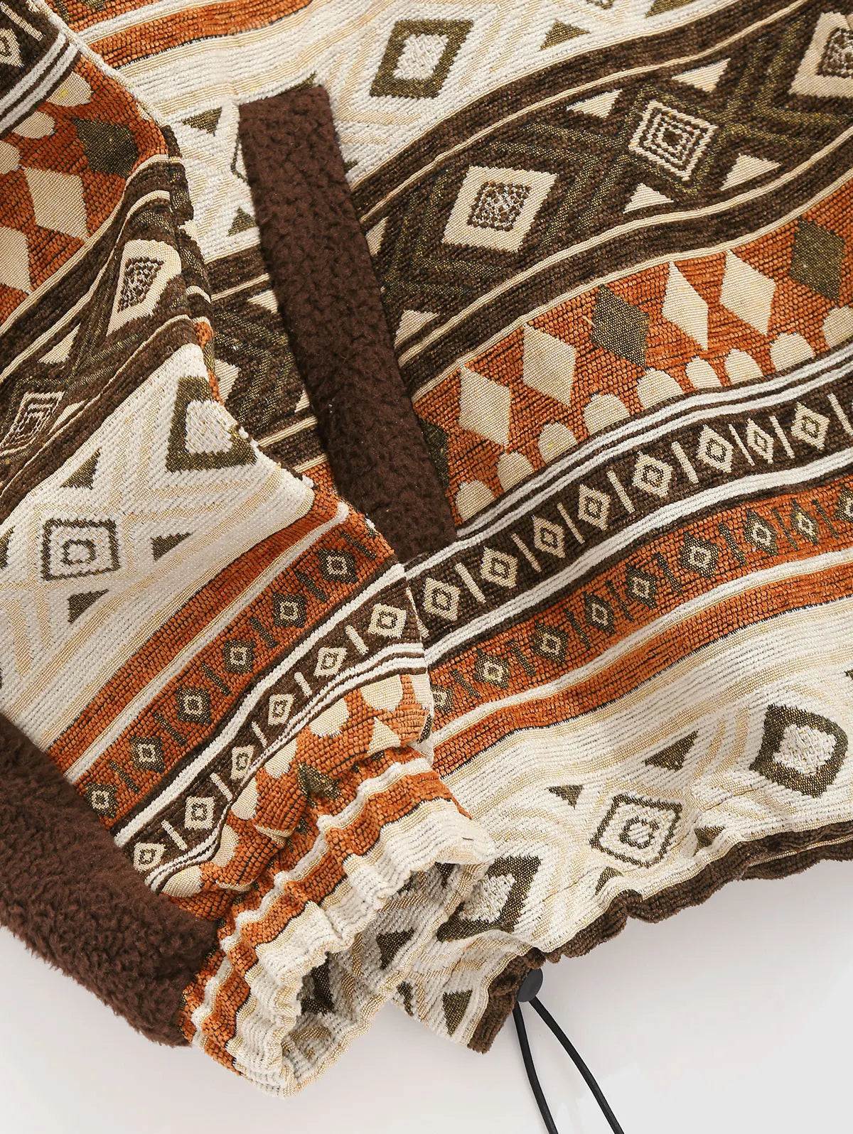 Vintage Aztec Fleece Jacket – Coffee