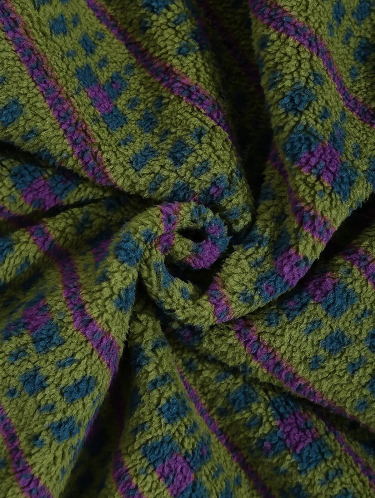 Vintage Geo Pattern Fleece Pullover