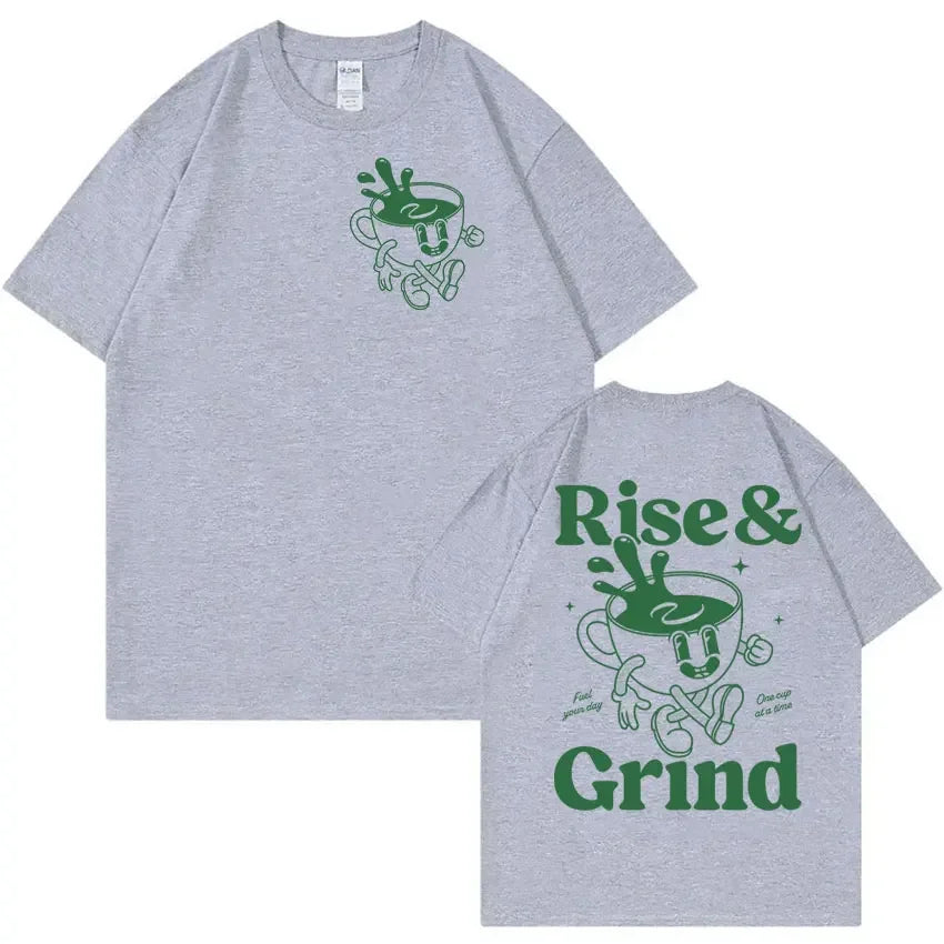 Vintage Rise & Grind Coffee T-Shirt