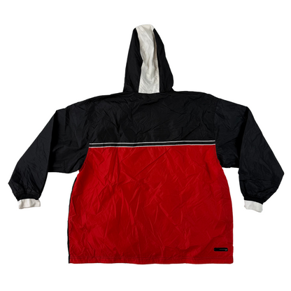 Nike Windbreaker Jacke mit Kapuze Schwarz/Weiß/Rot – Größe L 99plug
