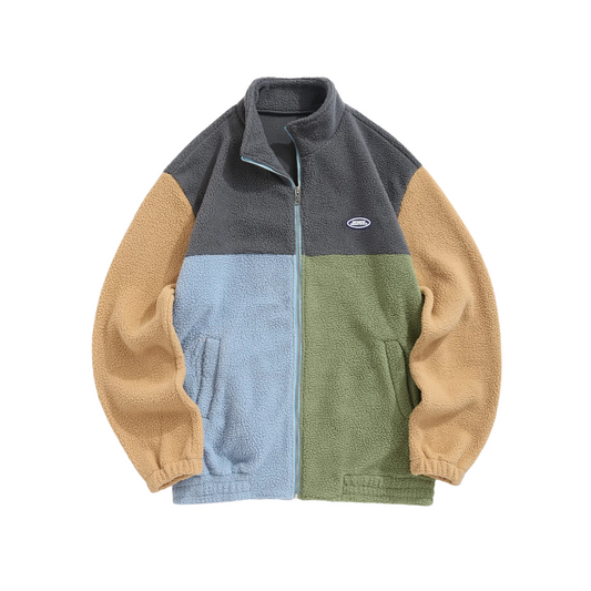 Colorblock Fleece Jacket – 4 Farben, 1 fresher Look