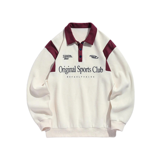 Vintage Sports Club Polo Sweatshirt