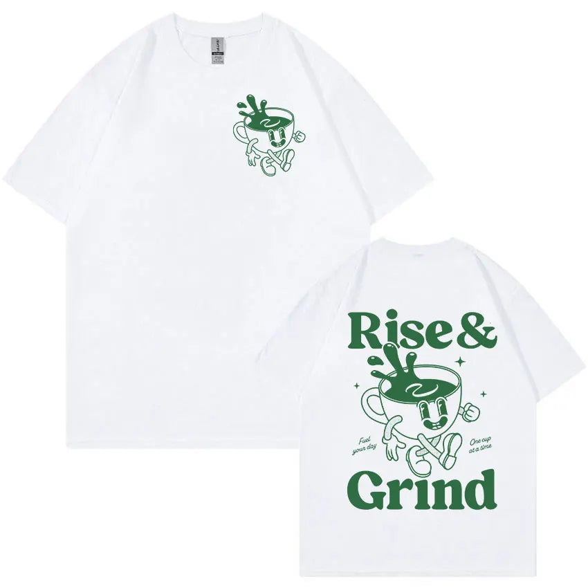 Vintage Rise & Grind Coffee T-Shirt