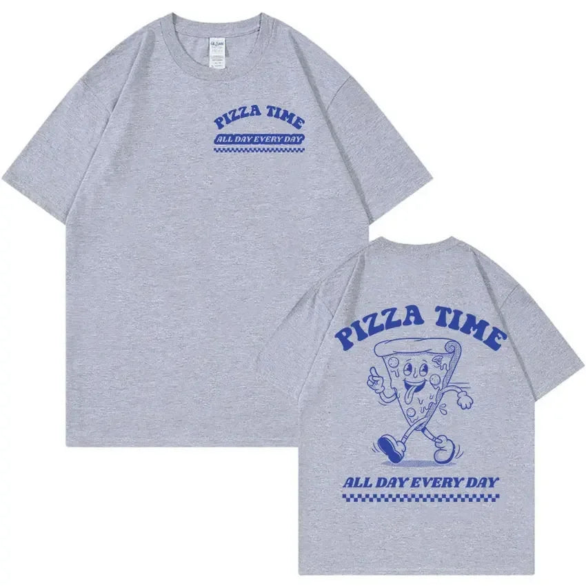 Vintage Pizza Time Oversized T-Shirt