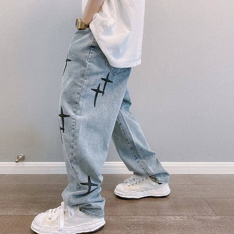Baggy X-Patch Straight Leg Jeans