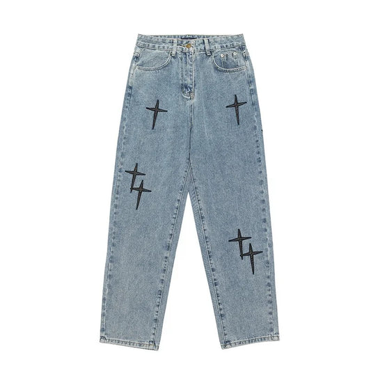 Baggy X-Patch Straight Leg Jeans