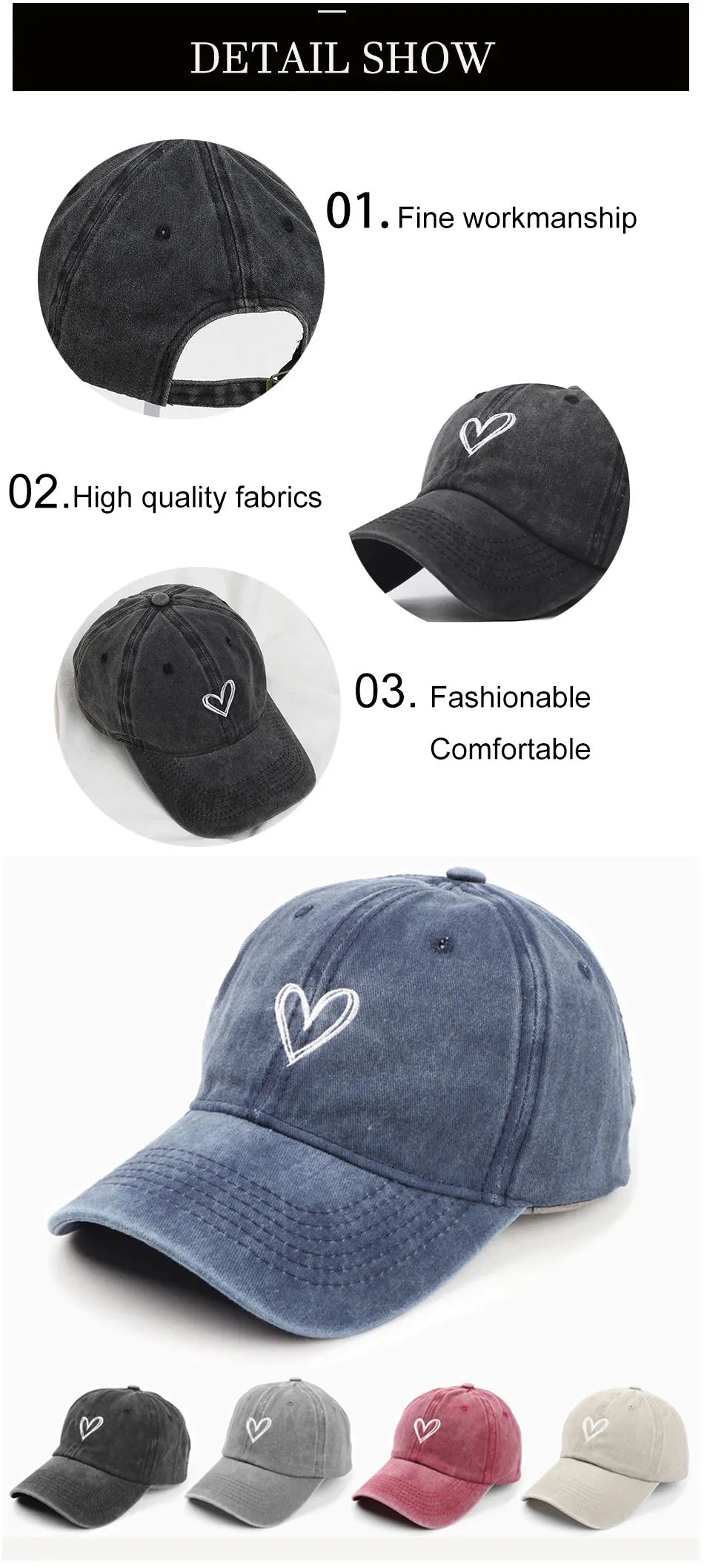 Vintage Love Heart Cap