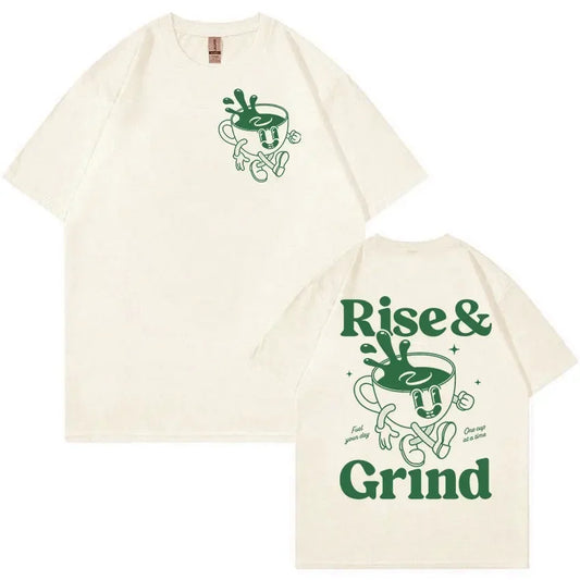 Vintage Rise & Grind Coffee T-Shirt