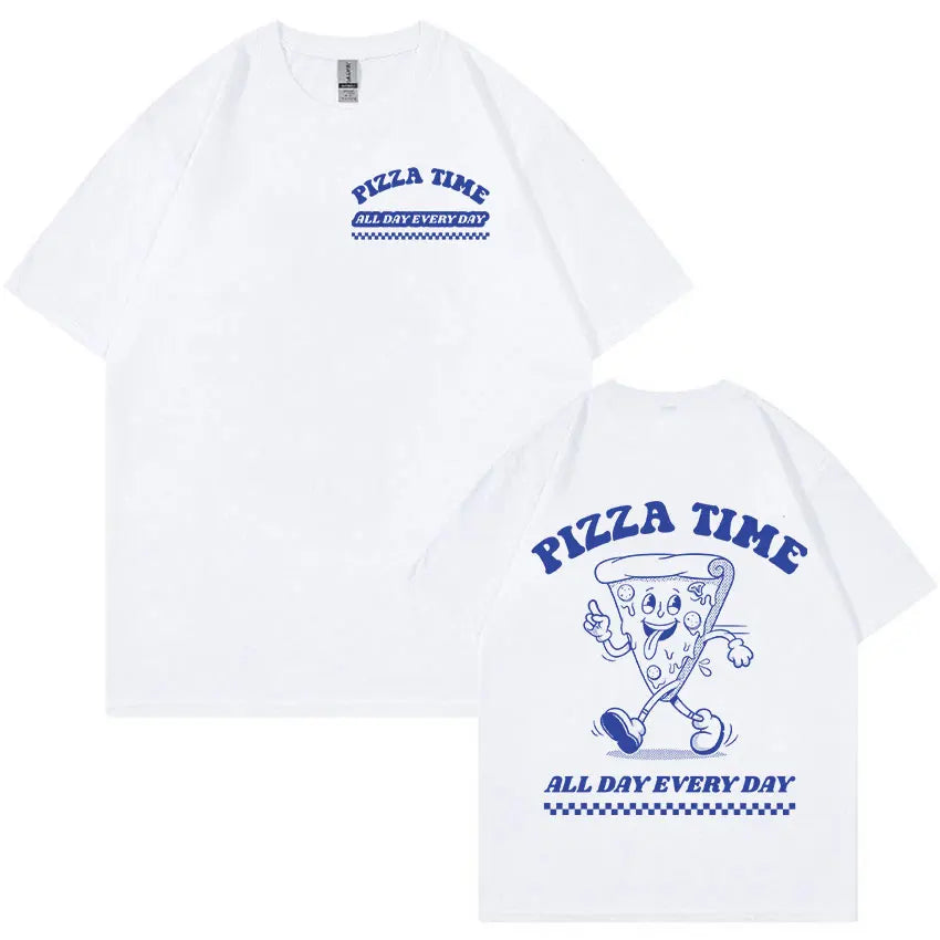 Vintage Pizza Time Oversized T-Shirt