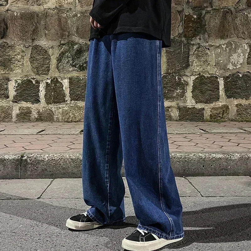 Black Washed Wide Leg Jeans
