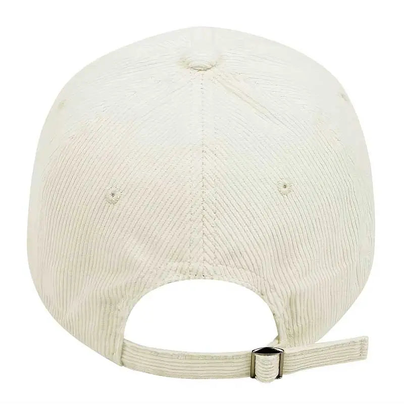 Teddy Bear Cord Cap – Beige Baseball Cap