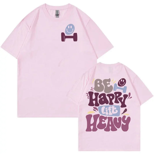 Vintage Be Happy Lift Heavy T-Shirt