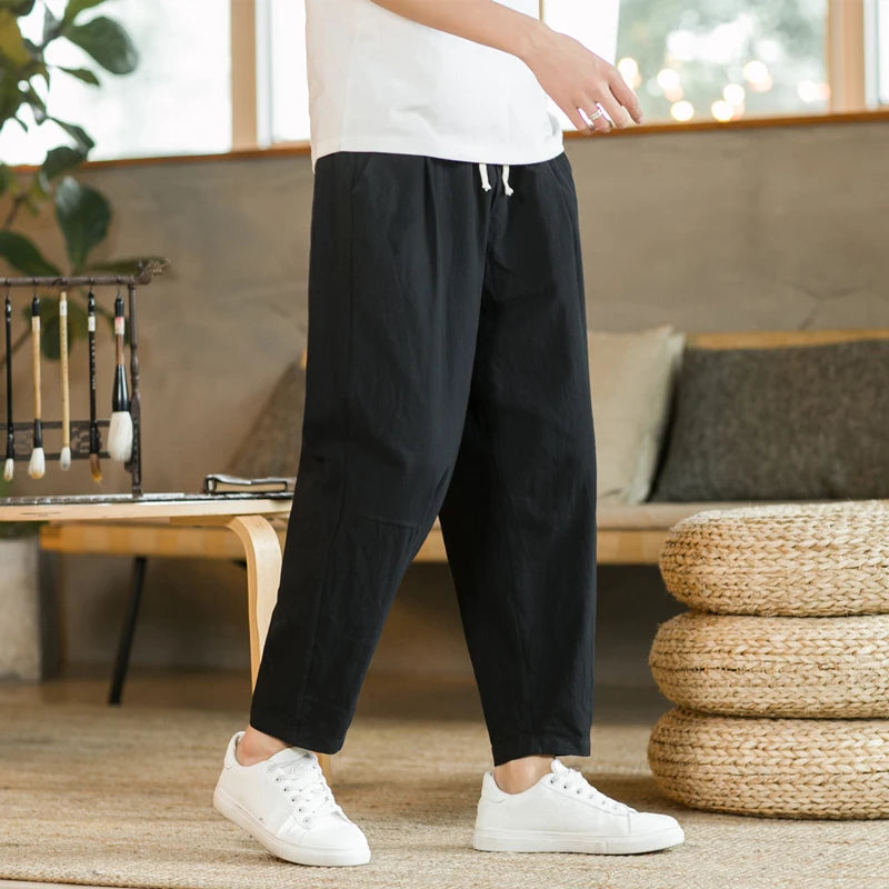 Vintage Cotton Linen Relaxed Pants
