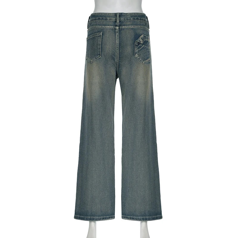 Low Waist Vintage Loose Fit Jeans – Y2K Energy